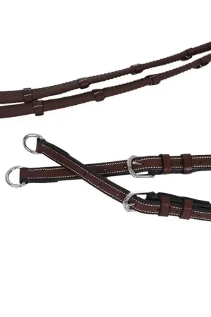 Jusqu'à Épuisement Des Stocks Rênes en caoutchouc ultra-grip avec 7 arrêtoirs Flags & Cup