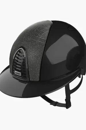 Dernière Chance CASQUE CROMO 2.0 POLISH NOIR/FACE AVANT EN TISSU GALASSIA NOIR STRASS VISIERE POLO | KEP