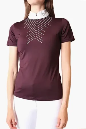 POLO DE CONCOURS BLING PRUNE | MONTAR Haute Qualité