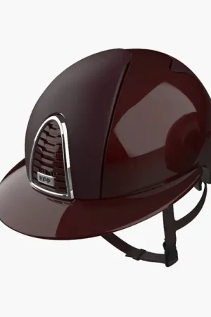 CASQUE CROMO 2.0 METAL BORDEAUX PANNEAUX AVANT ET ARRIERE CUIRE BORDEAUX VISIERE POLO | KEP Haute Qualité