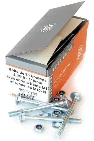 Boulon avec écrou nylstop Lg. 70 mm Nouvel Arrivage
