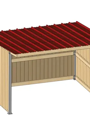 Abri de prairie simple pente SP 3x4 m Bon Plan