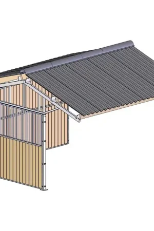 Vente Flash Extension d'abri de prairie double pente 4x3 m