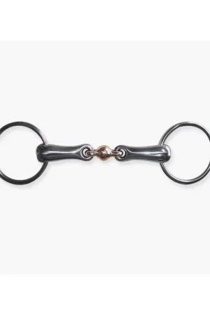 Metalab Filet 2 anneaux en inox double brisure, canon plein, lien en cuivre Prix Promo