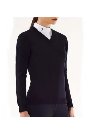 Promotion Cavalleria Toscana CT Pull Col Tissé V Femme