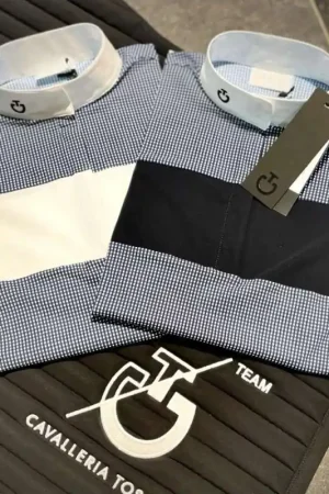 Prix Cassé Cavalleria Toscana CT Polo Bleu Vichy Femme
