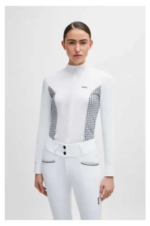 Meilleure Vente Boss Equestrian Polo de Concours Emma Boss Pied de Poule