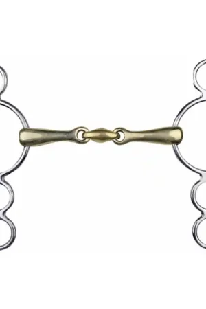 HKM Sport Mors pessoa en maillechort, 16 mm anneaux inox Promotion Saisonnière