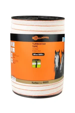 Paiement Sécurisé Gallagher Ruban TurboStar 40 mm (blanc, 200 m)