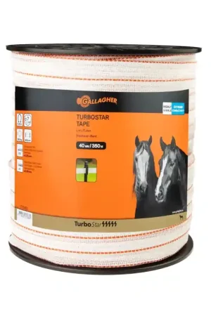 Gallagher Ruban TurboStar 40 mm – blanc (350 m) Paiement Sécurisé
