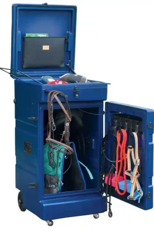 Super Prix MALLE DE CONCOURS VERTICALE CHEVAUX DE SELLE BLEU MARINE