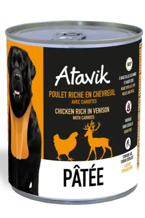 Meilleure Vente PÂTÉE POULET/CHEVREUIL (CHIEN)