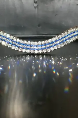 Frontal strass blanc et bleu roi Marque