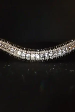Frontal strass blanc noir et perle WWF Certifié