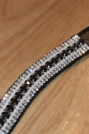 Frontal strass blanc et noir WWF Prix Cassé