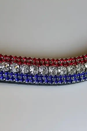 Frontal strass bleu blanc et rouge Achetez Aujourd'hui