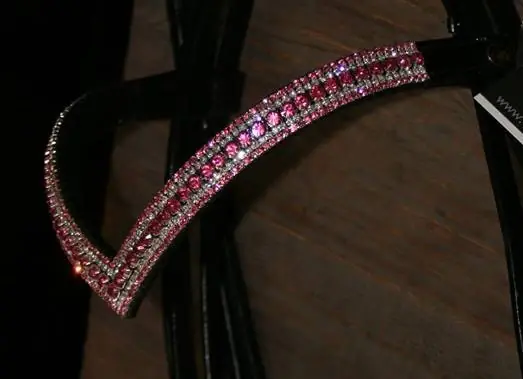 Paiement Sécurisé Frontal strass rose et blanc
