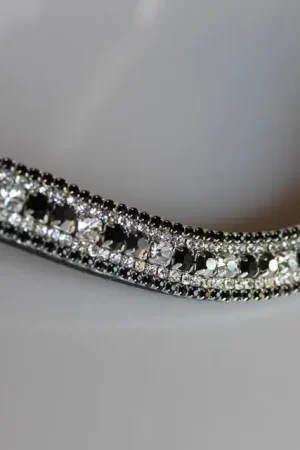 Frontal strass - noir et argent Nouveauté