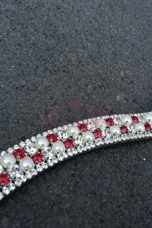 Frontal strass blanc et bordeaux Prix Bas