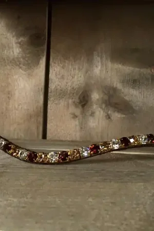 Offre Du Jour Frontal strass Cognac et blanc