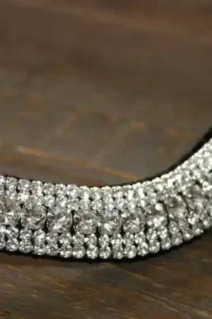 Frontal en strass - Argent Meilleur Choix