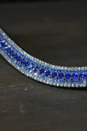 Meilleure Vente Frontal à strass - Argent et bleu