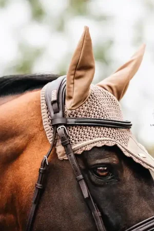 Bonnet anti-mouches Equestrian Stockholm - CHAMPAGNE Dernier Modèle
