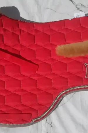 Populaire Tapis Mattes Eurofit Rouge satiné bord noisette