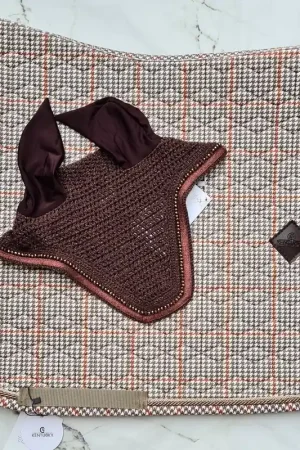 Livraison Express Tapis MIXTE Pied de Poule & Bonnet Kentucky - Beige/Marron