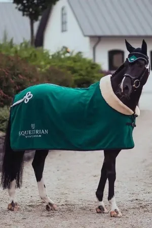 Bon Marché Couverture Polaire Col Mouton Equestrian Stockholm - Emerald