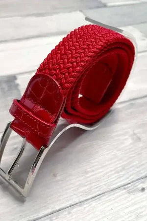 Marque Ceinture Grand Prix Rouge/Rouge - Melca Paris
