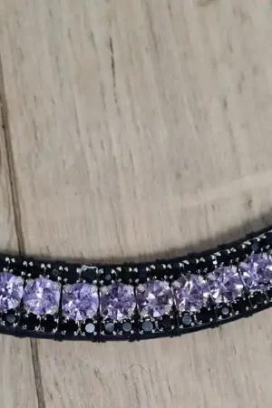 Dernière Chance Frontal à strass noir et parme