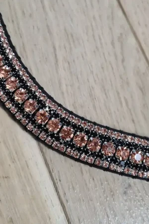 Réduction Frontal à strass noir et rosegold