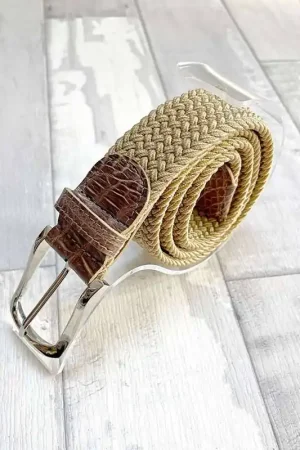 Certifié Ceinture Grand Prix Beige/Marron - Melca Paris