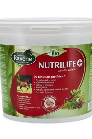 Complément alimentaire pour cheval Nutrilife + - Laboratoire Ravene Paiement Sécurisé