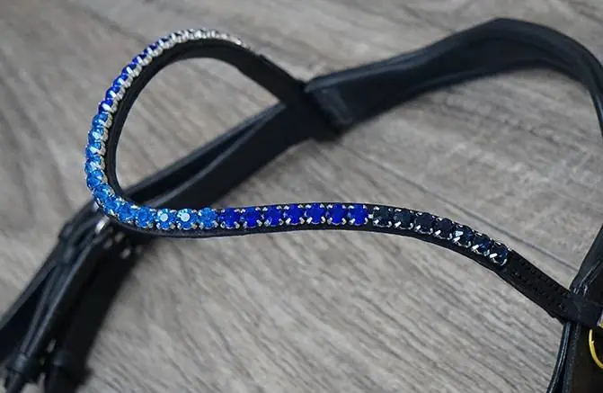 Frontal strass Slim line Blue Ocean - Concept Equine Réduction