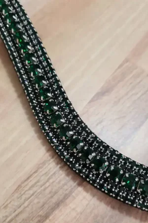 Jusqu'à Épuisement Des Stocks Frontal à strass vert