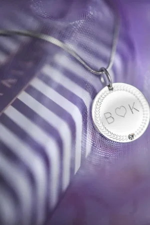 Achat Immédiat Pendentif avec médaille personnalisée et zirconia - Ponytail & Co