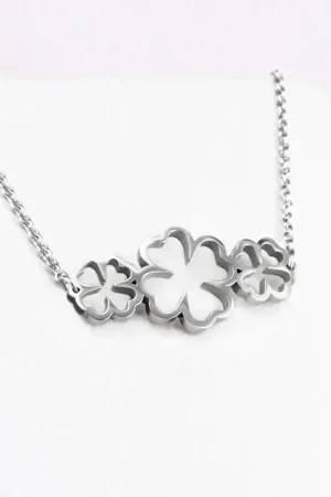 Collier trèfle à quatre feuilles - Ponytail & Co Achetez Aujourd'hui