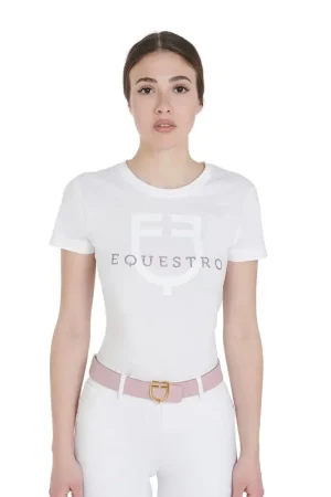Achat Immédiat T-shirt ajusté avec logo à paillettes - Equestro