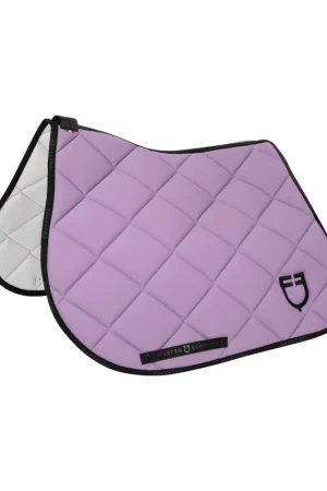 Tapis de selle technique logo lilas/noir- EQUESTRO Meilleur Choix