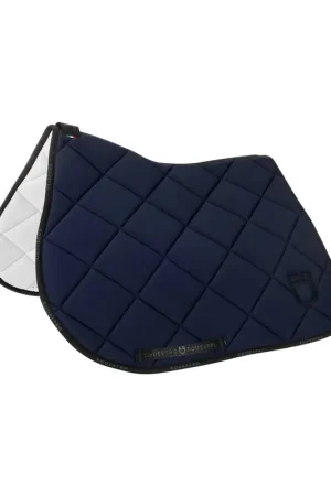 Tapis de selle technique logo bleu marine/noir - EQUESTRO Seulement Aujourd'hui
