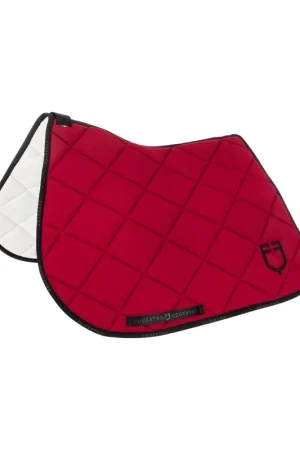 Prix Bas Tapis de selle technique logo wine/noir- EQUESTRO