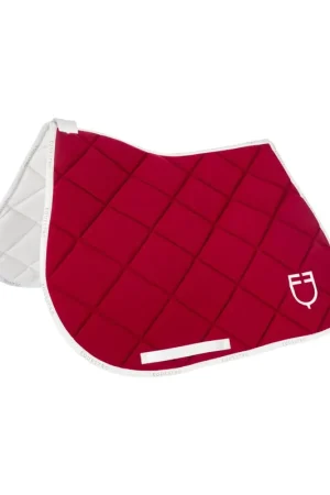 Tapis de selle technique logo wine/blanc- EQUESTRO Expédition Rapide