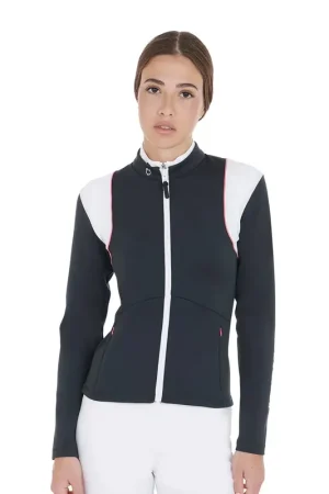Satisfait Ou Remboursé Veste technique avec inserts perforés marine/fuchsia - EQUESTRO