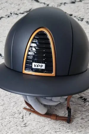 Casque CROMO 2.0 Textile Noir/Caramel POLO - KEP Dernier Modèle