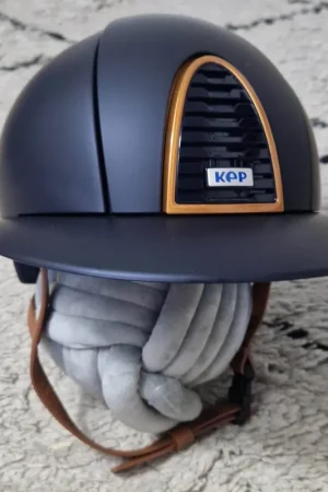Casque CROMO 2.0 Textile Marine/Caramel POLO - KEP Expédié Aujourd'hui