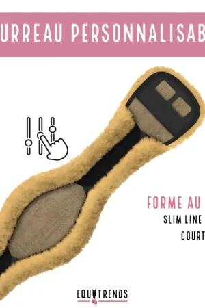 Dernière Chance Fourreau de sangle court SLIM-LINE (cuir) PERSONNALISABLE - MATTES