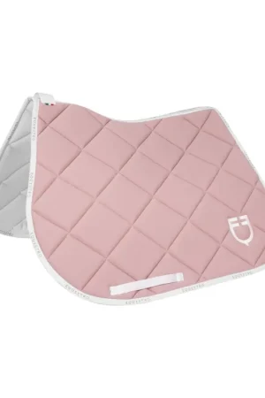Tapis de selle logo cameo rose/blanc - EQUESTRO Marque