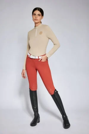 Pantalon d'équitation Knee Grip Earthenware - CAVALLERIA TOSCANA Haute Qualité